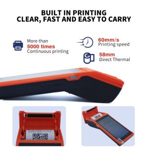 Printers SMART Handheld POS Terminal 3G 4G Mobile Android 58mm Thermische printer Punt van verkoop Systeem Mini Pos Machine PDA