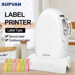 Primantes Supvan Bluetooth Thermal Imprimante Machine de marquage MINI IMPRIMERIE IMPRIMERIE SÉLANGE IMPRIMATEUR SÉLÉMATIQUE SÉLÉMATIQUE PORTABLE PRIMENTS 4COLORS E10