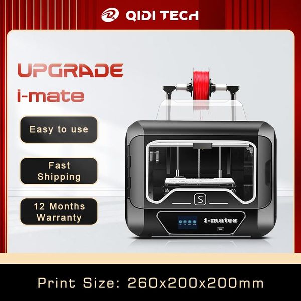 Imprimantes Tech I-CATES Large taille de construction 260 200 200 mm 3D Imprimante complète Cover fermé mieux imprimé avec ABS PLA TPU PETG .... PRINTERS