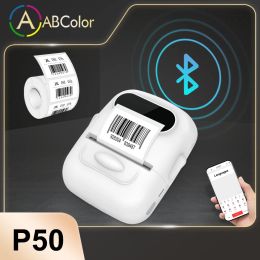 Imprimantes imprimante d'étiquette thermique P50 mini autocollant imprimante portable sans fil bluetooth bricolage bricolage adhésif étiquette autocollant comme MarkLife P50