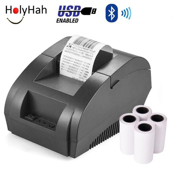 Imprimantes Thermal Receipt Imprimante 58mm POS PRINTER BLUETOOTH USB pour téléphone mobile Android iOS Windows pour supermarché et stocker