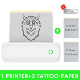 Impresoras Tattoo Tattoo Plantilla de impresora Máquina USB Portable A4 Impresora de papel inalámbrica Bluetooth Máquina de impresión (5 opciones)