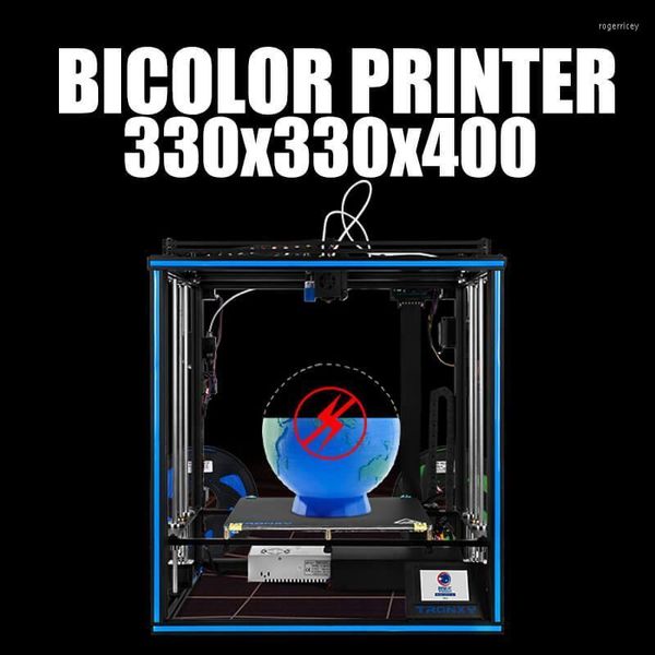 Imprimantes Tronxy Imprimante 3D X5SA-2E Bicolor 2 In 1 Out Dual Extruder Kits d'impression DIY Auto Leveling Printing Imprimante EndPrinters Roge22