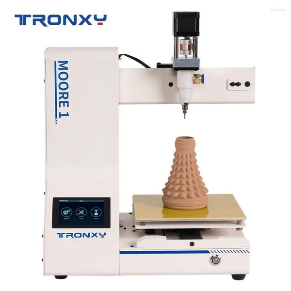 Imprimantes tronxy moore 1 en céramique argile 3d Imprimante Extrusion Deposition Deposition Modeling avec système d'alimentation putter électrique