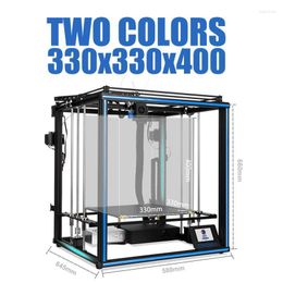 Printers Tronxy X5SA-2E 3D Printer Dual Extruder 2 In 1 Out 330 400mm Twee Kleuren Hoofd DIY Kits Afdrukken Impresora DruckerPrinters Roge22