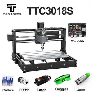 Impresoras TWOTREESC3018S 3018 PRO CNC MINI MÁQUINA DE GRABAJE DE LASER 110 240V DIY REBAJE Corte de escritorio Router/CNC para control