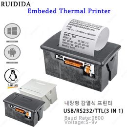 Printers USB RS232 TTL Thermische ingebed POS -ontvangstprinter 58 mm ATM -thermisch ticket Micro paneel Arduino Linux Engineer codering