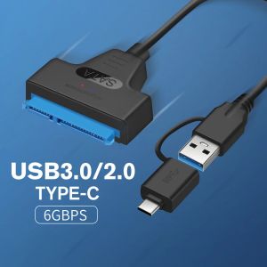 Imprimantes USB Cable Sata SATA 3 à USB 3.0 / 2.0 Adaptateur Câbles de l'ordinateur Connecteurs de type C Sata Câble Support de 2,5 pouces SSD Drive du disque dur