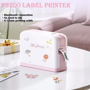 Printers Vixic P3200 Label Maker Portable Label Printer 612mm Sticker Printer Bluethooth Labeler Compatibel voor Brother Printer AZE231