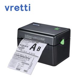 Imprimantes Vretti DT108B Étiquette d'expédition Imprimante de code-barres de 50 mm à 118 mm Port USB pour Windows / Android / iOS pour imprimante thermique express / Office