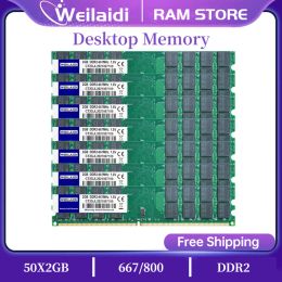 Printers Weilaidi Desktop Memory RAM DDR2 1GB 2GB 2G PC26400 800MHz PC25300 667MHz PC DIMM Memoria 240 Pins voor AMD Intel -computer