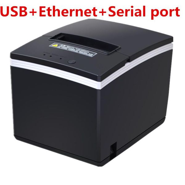 Imprimantes en gros de 80 mm Thermal Receipt Imprimante Machine de coupe automatique Impression de machine à faible bruit bas USB + Ethernet + port série