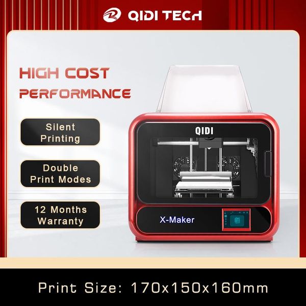 Imprimantes X-Maker 3D Imprimante Grade Educational Impresora Drucker Haute précision Imprimer Taille 170 mm 150 mm 160 mm avec ABS PLA FLEXIBLE PRINTE