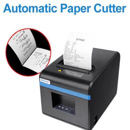 Printers Xprinter 80mm Thermische ontvangstprinters POS -ticketprinter met Auto Cutter voor keuken USB/Ethernet Support Cash Lade ESC/POS