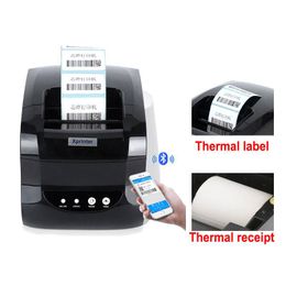 Imprimantes xprinter xp365b étiquette thermique imprimante thermique Barcode POS imprimante reçue imprimante USB / Bluetooth / Ethernet Port pour le shopping
