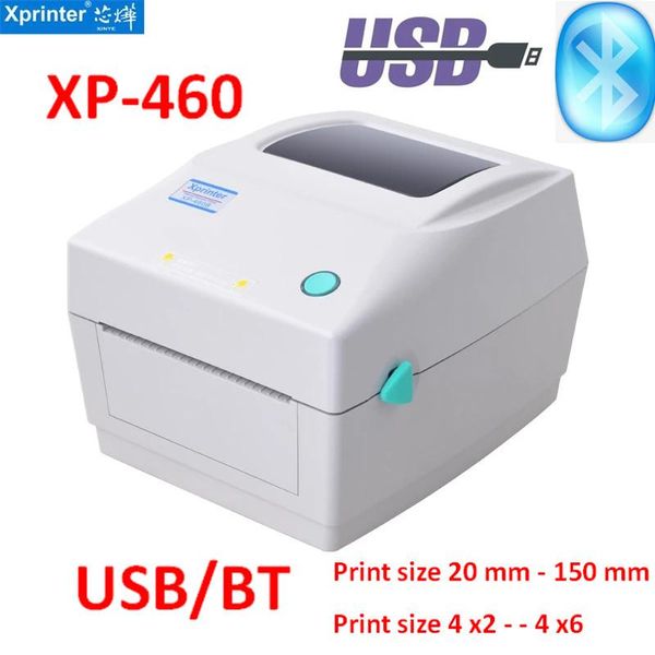 Impresoras XPrinter460b 108 mm MAX ANCHO DIRECTO Etiqueta de etiqueta de código de barras térmico para imprimir etiqueta de envío DHL FedEx UPS USPS EMS 100*100/150