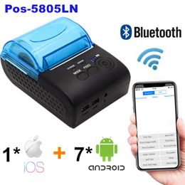 Imprimantes zjiang mini poche mobile couleur imprimante thermique Bluetooth POS code imprimante de réception de billets de 58 mm pour le magasin de supermarché en tissu
