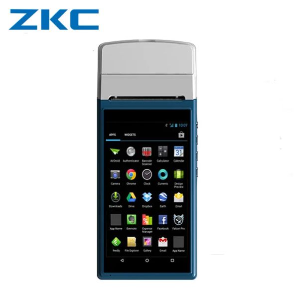 Impresoras ZKC5501 3G Bluetooth Android Tablet Restaurante GPS al aire libre Mifare Smart Card Reader POS Terminal con escáner de código QR de impresora