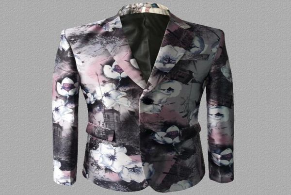 Blazer estampado trajes de hombre diseños chaqueta trajes de escenario para hombre cantantes ropa baile estilo estrella vestido punk rock masculino homme tern1869335