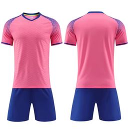 Custom Snel droge droge gele kleurtrui's afdrukken Set voetbalsport draagt voetbaljersey voetbaluniformen rood roze