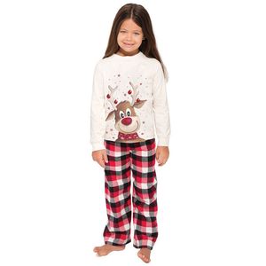 Pyjama's printen mooie nachtkleding lange mouwen familie matching nieuwe kerst kinderen dames eland pyjama pak 2020 34WM K2