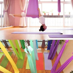 Voorafgaande fitness 7 meter Yoga Hangmat Set Anti Gravity Inversion Aerial Yoga Equipment Swing Q0219