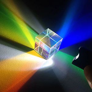 Prisms 1pcs 15x15x15mm Science Cube Optical Prism Pography Hexahedral Prism Home Decor Prism Glass Cube Prisma Topografia 230807