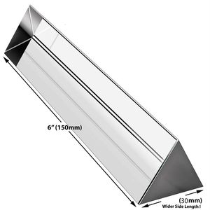 Prisms 30*30*150mm Triangular Crystal Prism Optical Glass Prisma Prisms Pography Filter Spectrum Physics Prisme for Po 230626