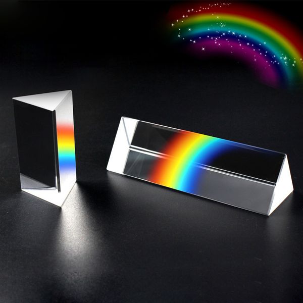 Prismas 30*30*60 prisma Triangular prisma arcoíris cristal cristal prisma pográfico prismas de Color física experimento de luz para niños 230721