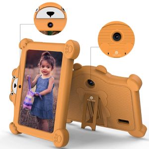 Pritom 7 pouces tablette pour enfants pour enfants Android 11 2GB RAM 32 Go Rom Enfants Logiciel Installé Contrôleur de jeu compatible