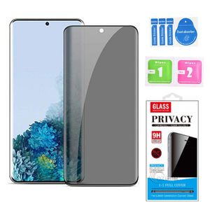 Privacy Anti-Glare 3D Curved Gehard Glass Phone Screen Protector voor Samsung Galaxy S20 Ultra Note 10 9 S9 Plus met retailpakket