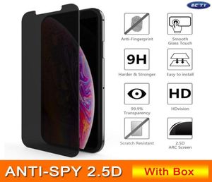 Film de protection d'écran anti-espion de confidentialité pour iPhone 12 11 PRO XR XS MAX X 8 7 pour Samsung J7 M41 A50 25D verre trempé avec boîte7742877