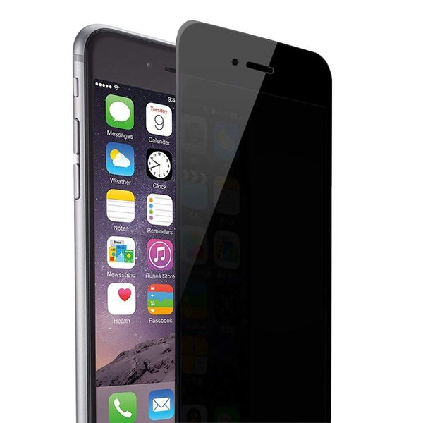 Filtro de privacidad Película de cobertura completa de vidrio templado AntiSpy Shield Protector de pantalla para iPhone 6 6S iPhone 7 7 plus iPhone 8 8 plus