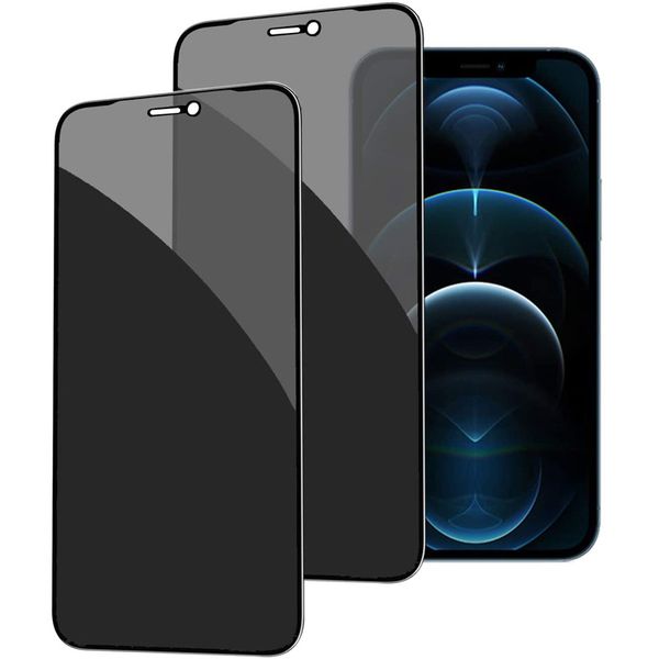 Protecteur d'écran en verre trempé anti-espion à couverture complète 9D pour iPhone 15 14 13 12 11 Pro Max XS XR 8 7 6 Samsung S22 Plus A13 A23 A33 A53 A73 A12 A32 A42 A52 A72 A21S A51 A71