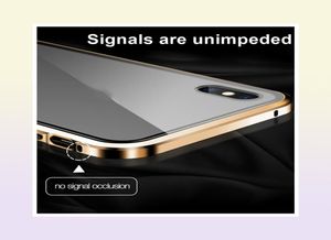 Privacy Magnetische telefoonhoesjes voor iPhone XS 14 13 12 11 Pro Max XR XR 7 8 Plus Magnet Metal Tempered Glass 360 Beschermende hoes5445999