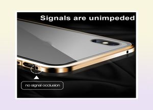 Privacy Magnetische telefoonhoesjes voor iPhone XS 14 13 12 11 Pro Max XR XR 7 8 Plus Magnet Metal Tempered Glass 360 Beschermende hoes1761541