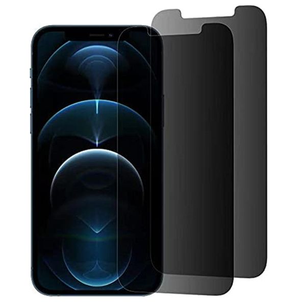 Protecteur d'écran de confidentialité Film de verre trempé anti-espion Dureté 9H Bord 2.5D Compatible avec Iphone 14 Pro Max 14Pro 13 13Pro 11 12 XR XS 6 6s 7 8 Plus 11Pro 12Pro