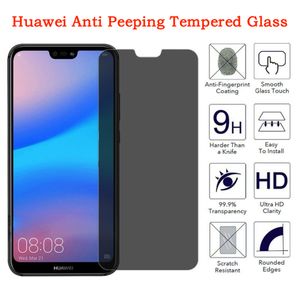 Protecteur d'écran de confidentialité pour Huawei Nova 7 6 SE 5 5i 5T 4 4E verre trempé anti-espion pour Huawei Mate 9 8 Film de protection en verre