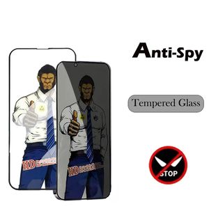 Protecteur d'écran de confidentialité pour iPhone, Film en verre trempé anti-espion Gorilla pour iPhone 14 12 13 11 15 Pro Max X XR XS Max 2.5D, couverture complète