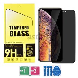 Protector de pantalla de privacidad para iPhone 14 Plus Pro Max 7 8 Vidrio templado antiespía XR XS 11 12 13 Mini película protectora antiarañazos con paquete minorista