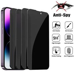 Protecteur d'écran de confidentialité, en verre trempé Anti-espion, pour iPhone 15 13 11 12 14 Pro Max Mini 7 8 6 6s Plus X XS Max XR