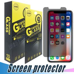 Voor iPhone 14 13 12 Mini 11 Pro Max X Xr Xs Max 8 7 6 6S Plus privacy Gehard Glas Anti-Spy Screen Protector Met Retail Pakket