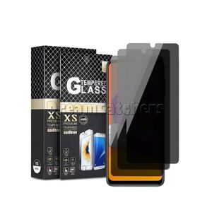 Protecteur d'écran anti-espion en verre trempé de confidentialité pour Samsung M62 M54 M53 M52 M51 Verre anti-espion pour Samsung M42 M40 M33 M32 M31 avec emballage de boîte de vente au détail