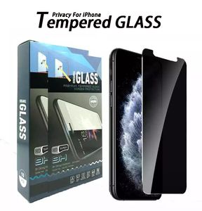Protecteur d'écran en verre trempé de confidentialité pour iPhone 14 Plus Pro Max XR XS 7 8 Plus 11 12 13 Mini lunettes de film anti-espion Samsung avec emballage de vente au détail