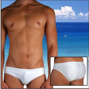 Privado personalizado BOYTHOR Una marca Hombre sexy cintura baja triángulo blanco bañador traje de baño ajustado de secado rápido 220509