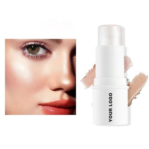 Marque privée 29g surligneur bâton bronzant personnalisé en vrac 8 couleurs imperméable éclaircissant illuminateur maquillage blanc noir rose Tube