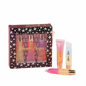 Gloss à lèvres de marque privée Make Up Sets Cosmétiques Ensemble complet 3pcs / set Maquillajes Para Mujer J5lt #