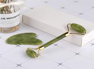 Prive logo jade roller gua sha set steen Massager guasha Massage Voor afslanken huid tillen Schoonheid Vrouwen JDK0015349817