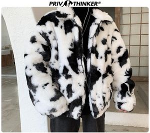 Privathinker 2019 Winter Men Cow Dikke faux bont parka jas mannelijke mode losse warme jas mannelijke streetwear winderbreak oversize y6757959
