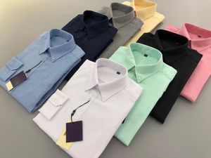 PRL Slim-fit Oxford Camisas de diseñador para hombre Ropa de marca Hombres Camisa de vestir de manga larga Estilo Hip Hop Tops de algodón de alta calidad 10330